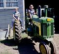 0120-Marcia and Judy with tractor
